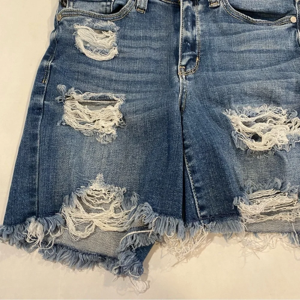 Judy Blue Casual Knee-Length Pencil Shorts - Picture 2 of 7